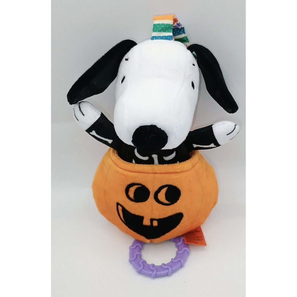 10" 2025 Peanuts Kids Preferred Pumpkin Snoopy Baby Vibrating Pull Toy 10